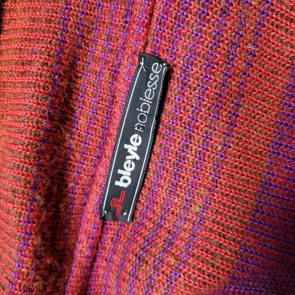 Oversized wool wrap sweater, XXL Bleyle noblesse. REVERSIBLE - Picture 3 of 11